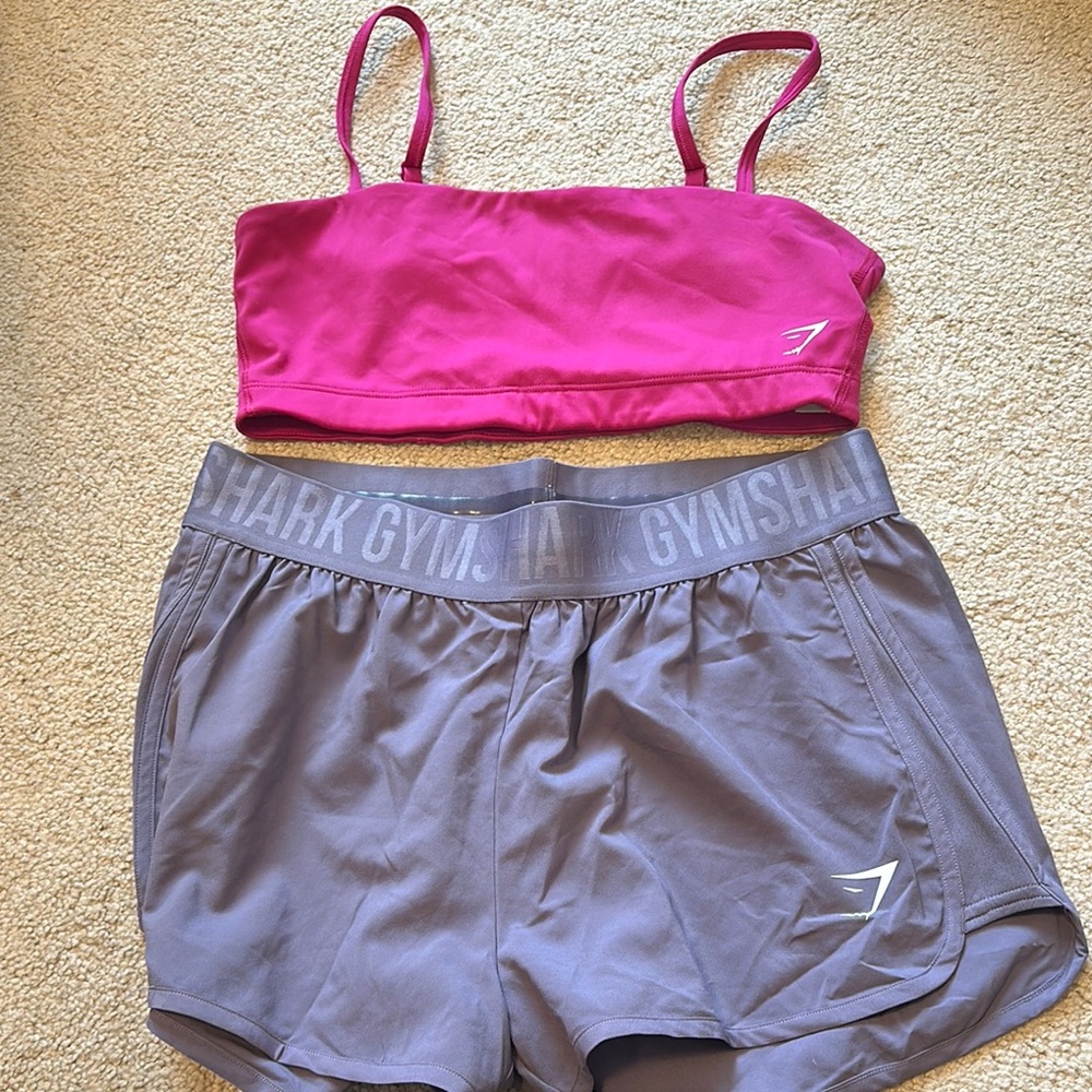 Gym shark bra & shorts - size medium